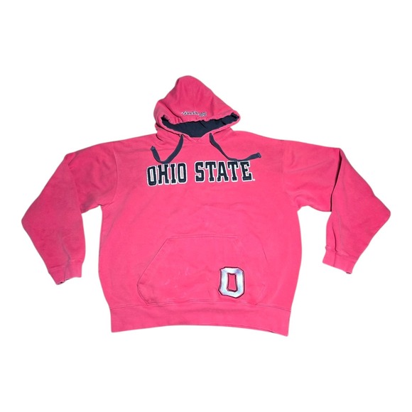 Other - Vintage Ohio State Buckeyes Red Hoodie Sweatshirt Adult XL Embroidered Logo NCAA